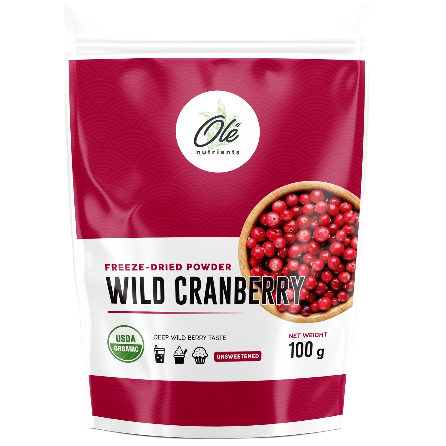 100g Wild Freeze-Dried Cranberry Powder